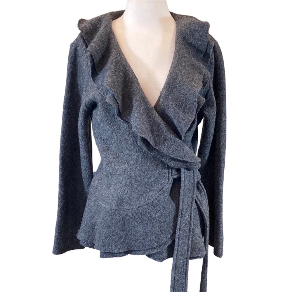 Sarah Spencer Boiled Wool Cardigan